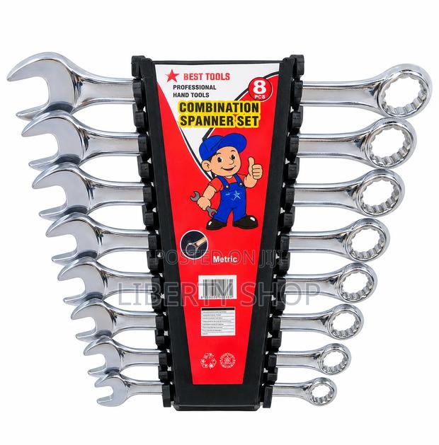 12-Piece Combination Spanner Set – Durable Metric Open-End and Ring Wr - main view