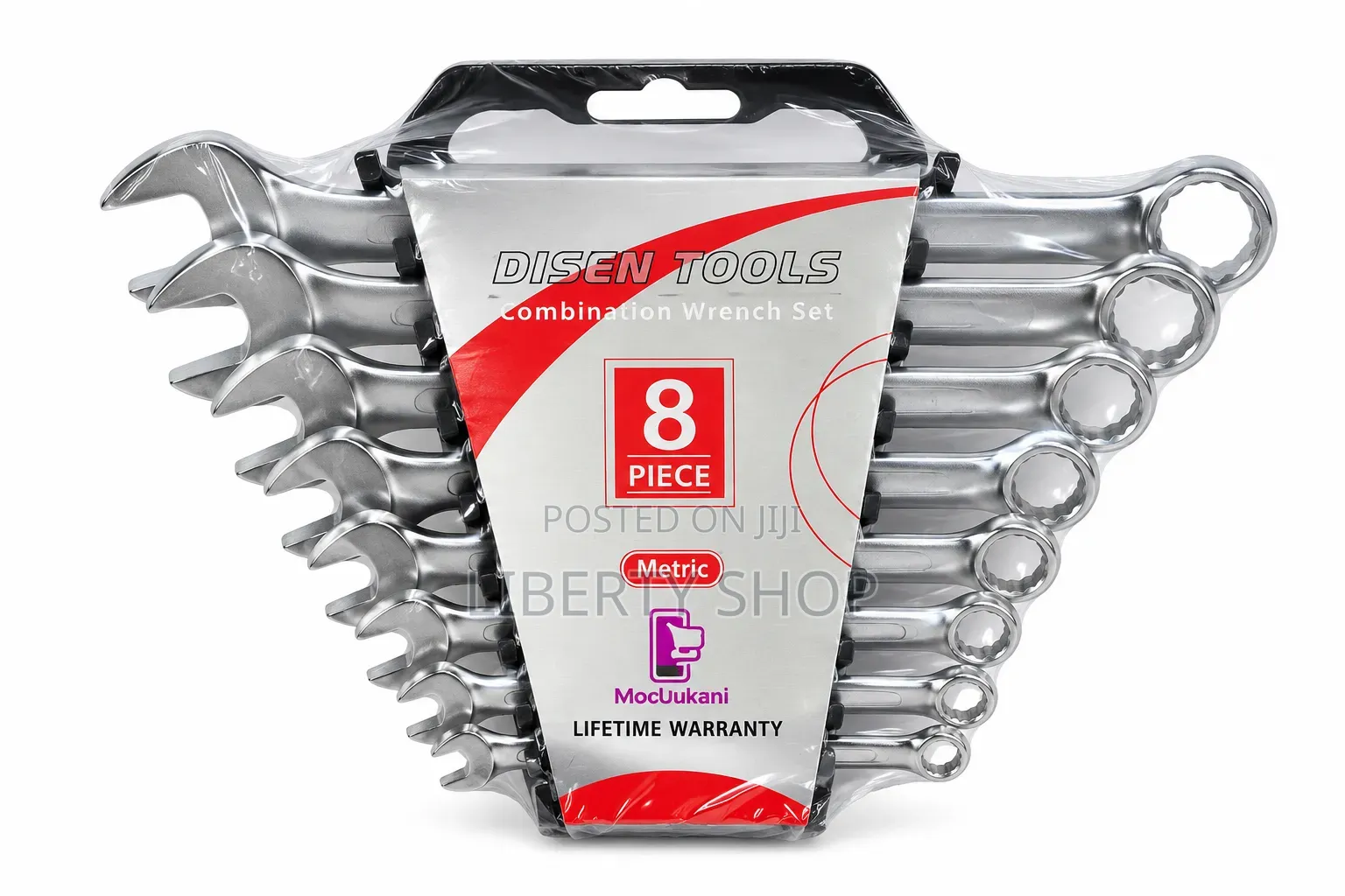 8-Piece Combination Spanner Set – Durable Open-End and Ring Wrench S