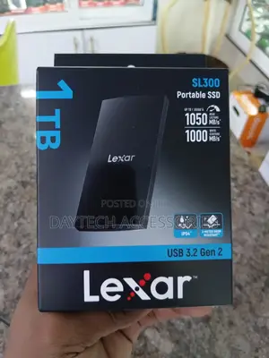 1TB Lexar SL300 USB 3.2 Gen 2 Portable SSD - Black