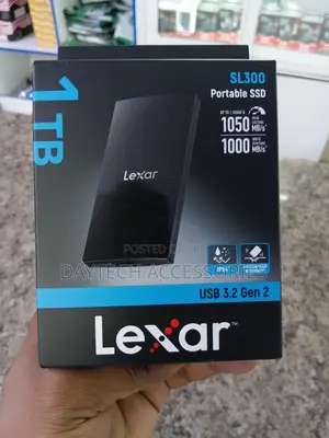 1TB Lexar SL300 USB 3.2 Gen 2 Portable SSD - Black