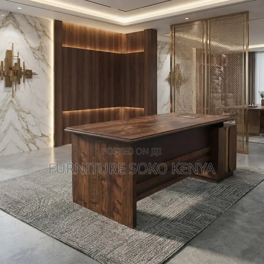 Office Desk; Modern 1.6m Solid Wood Executive Office Desk