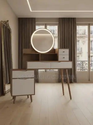 Dresser: Makeup Vanity Table With Smart Mirror With Storage