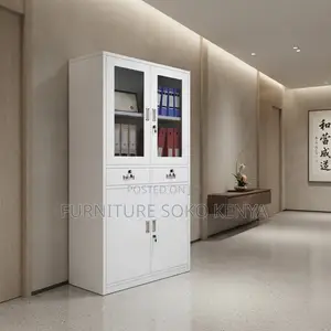 Office Cabinet; 2-Swing Door Steel Document Cabinet