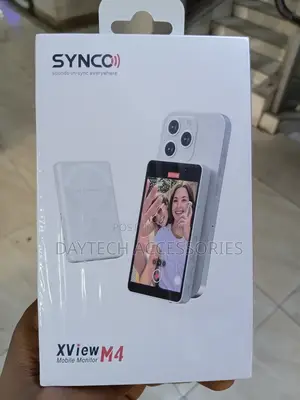 Synco XView M4 Selfie Monitor Screen for Phone Vlogging (Black)