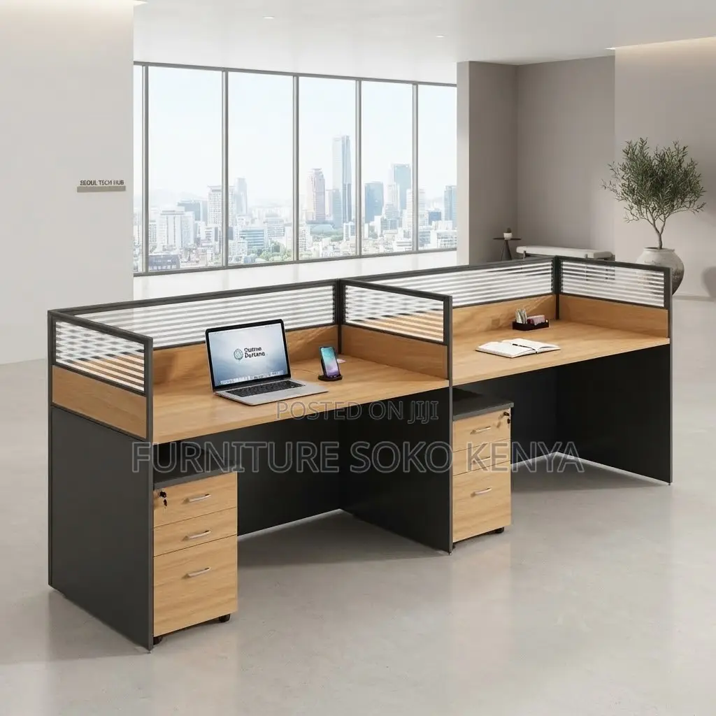 Workstation; 2-Way Users Modular Straight Office Workstation