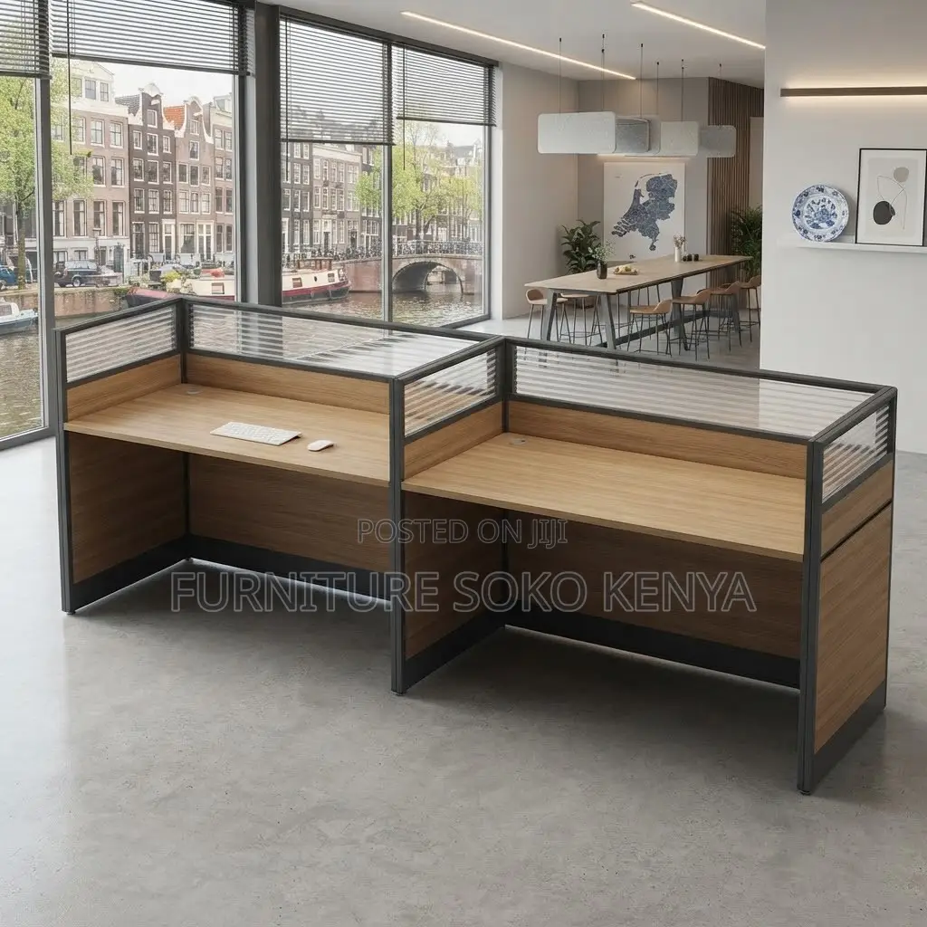 Workstation; 2-Way Users Modular Straight Office Workstation