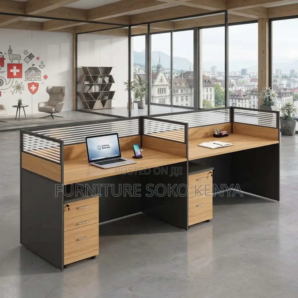 Workstation; 2-Way Users Modular Straight Office Workstation