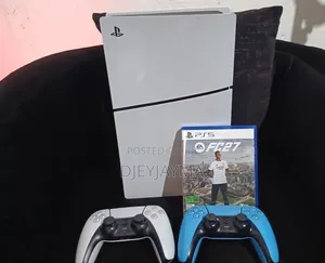 Ps5 Slim Disc Version Pre-Owned Two Pads & Fc27. In Perfect Condition