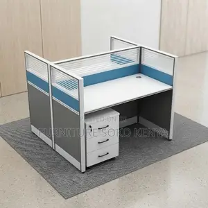 Workstation; Two-Way Modular Office Square Workstation