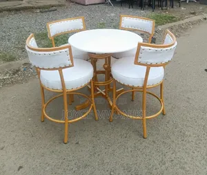 Luxury Modern Restaurant Set, With Gold Coated Frame