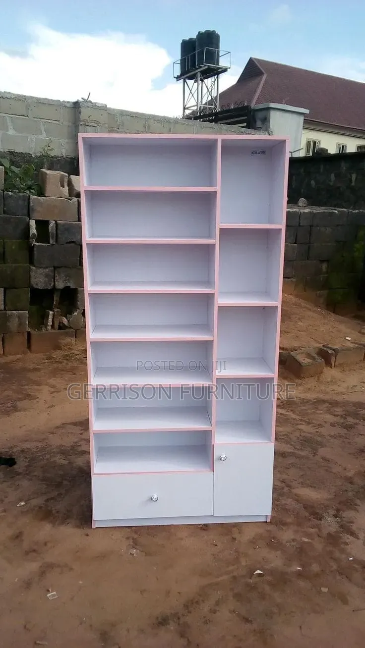 White & Pink Storage Cabinet