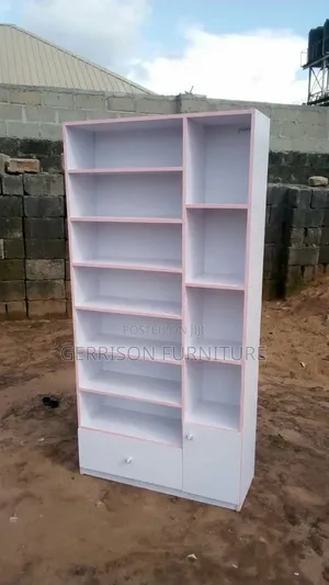 White & Pink Storage Cabinet