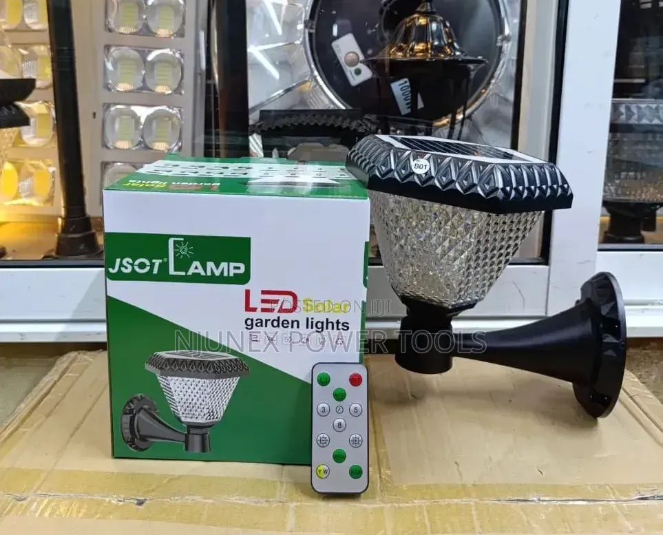 JSOT LED Solar Garden and Gate Post Light With a Remote Control.