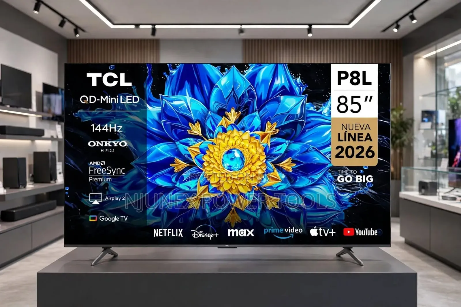 85-Inch TCL P745 4k Uhd Frameless Google TV