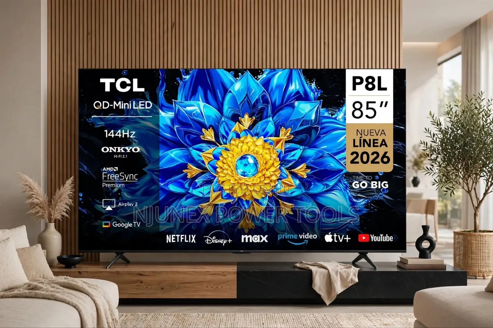 85-Inch TCL P745 4k Uhd Frameless Google TV