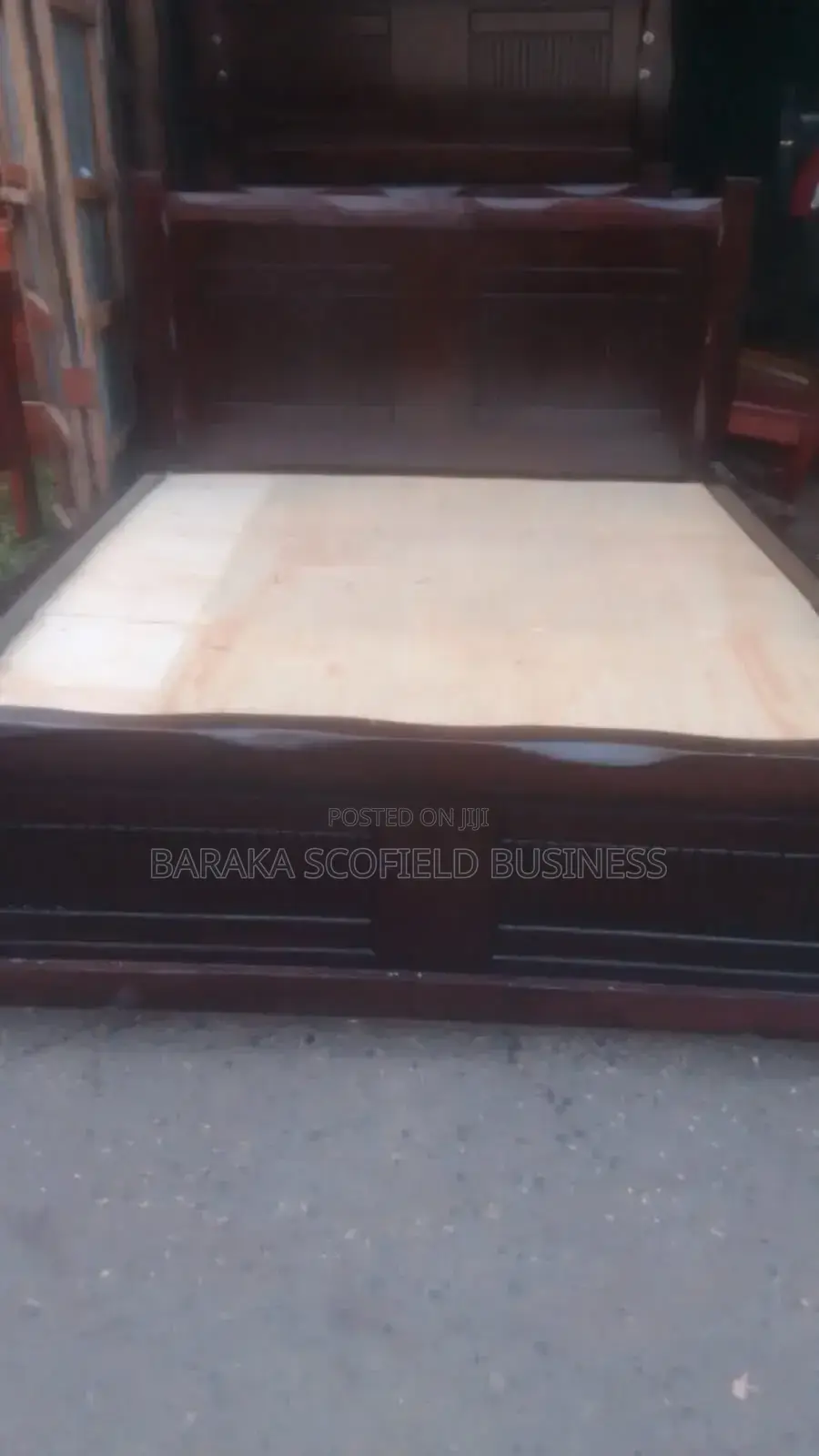 Custom-Made Hardwood Mahogany and Wooden Bed Frames 5 by 6