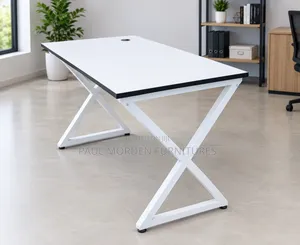 White Standing Mettalic Table