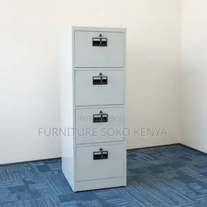 Office Cabinet; 4-Drawer Metallic Cabinet With 4-Lock Keys