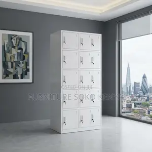 Office Cabinet; 15 Door Standard Gauge Metallic Locker Cabinet