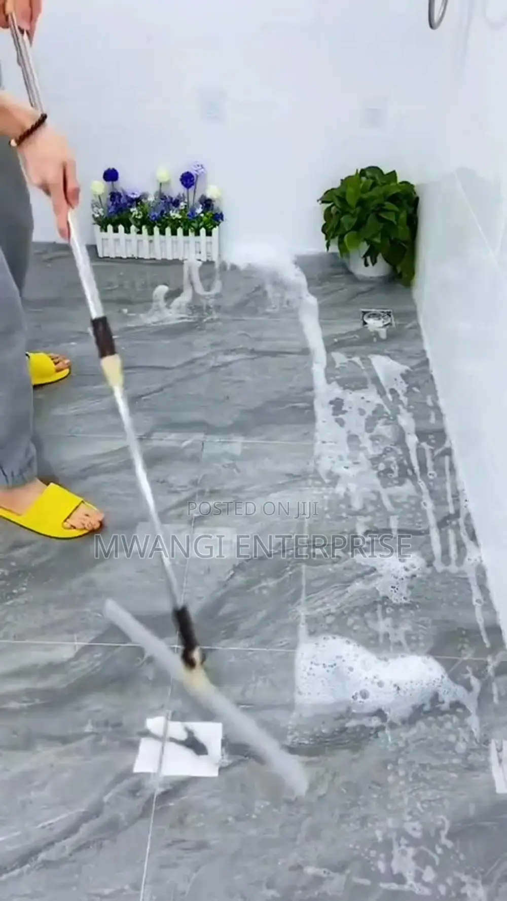 Telescopic Window & Floor Squeegee Cleaner
