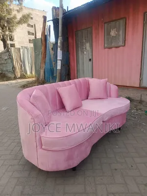 Pink Sofa or Waiting Sofa, 3 Seater 