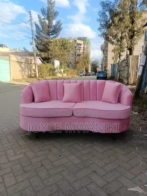 Pink Sofa or Waiting Sofa, 3 Seater 