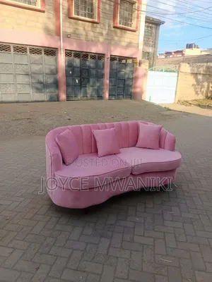 Pink Sofa or Waiting Sofa, 3 Seater 