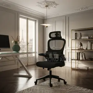 Office Chairs; Ergonomic Posture Support Black Chair.