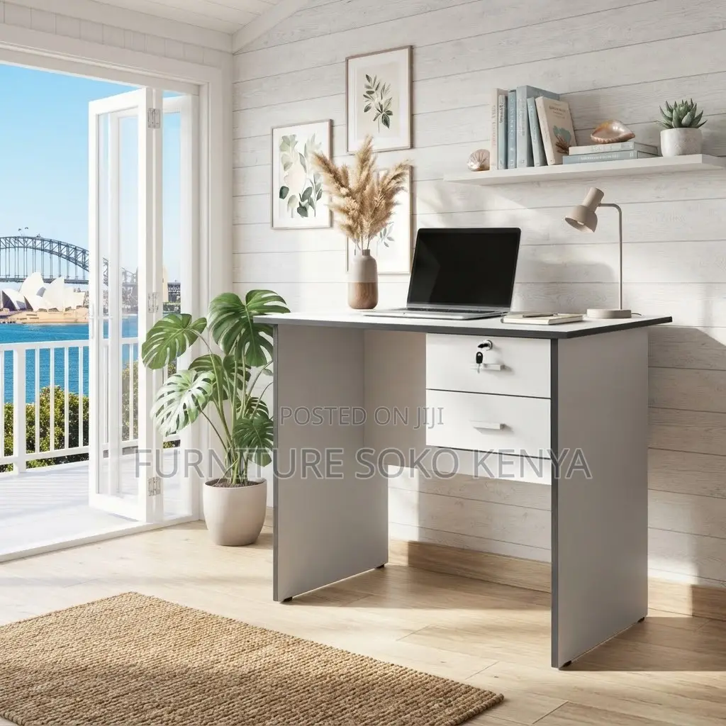 Office Desk; 1200mm Cherry Brown Clerical Study Desk