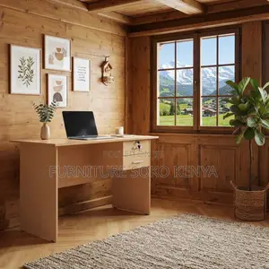 Office Desk; 1200mm Cherry Brown Clerical Study Desk