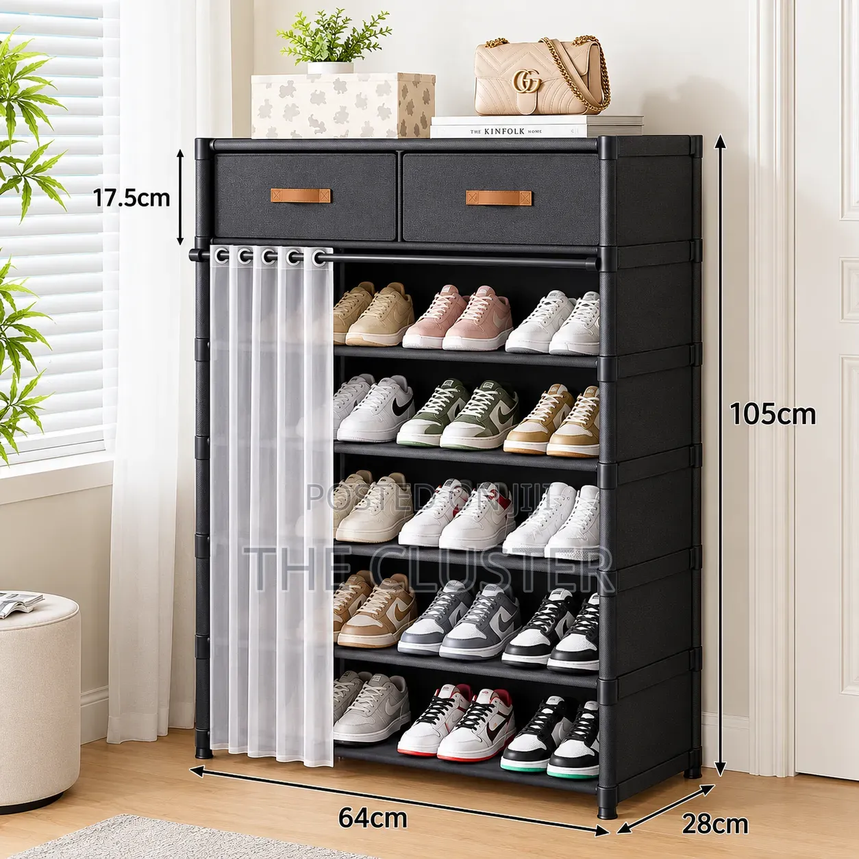 Foldable Shoes Rack With Drawers
