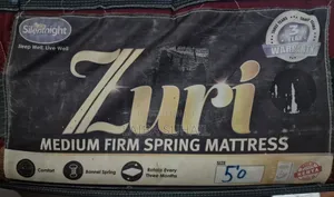 ​Solid Mvule Wood 5x6 Bed + Silentnight Spring Mattress