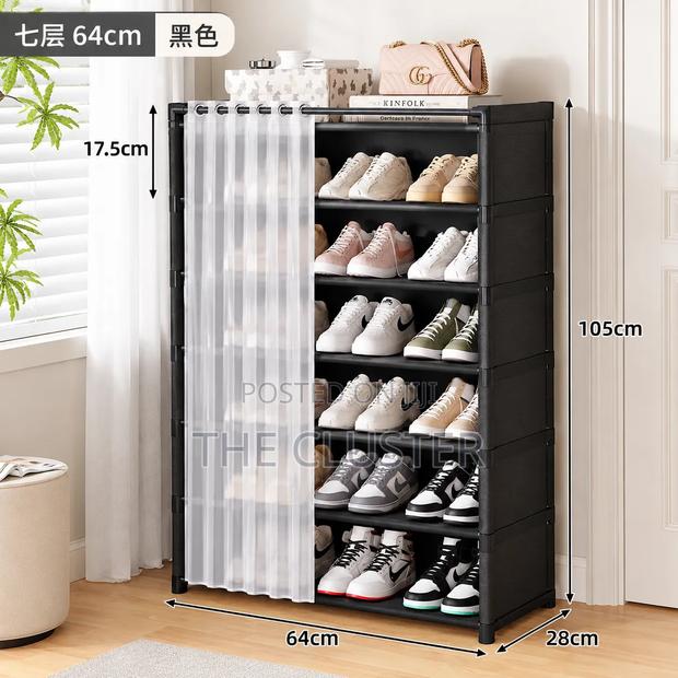 6 Layer Shoerack With Dust Cover