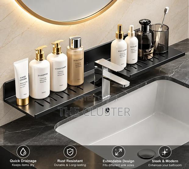 Metallic Faucet Storage Rack. 50cm