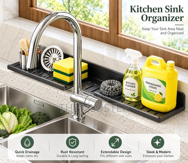 Metallic Faucet Storage Rack. 50cm - thumbnail 2