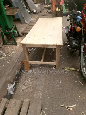 Strong 6ft Pine Wood Table – Multi-Purpose (School, Hotel, Home)
