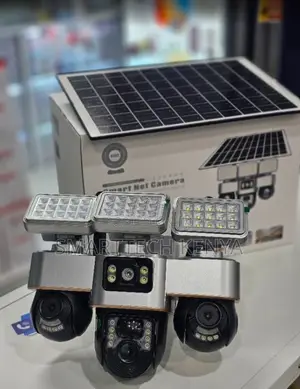 3 Lens Rotating Solar CCTV Camera – 4G SIM Card PTZ