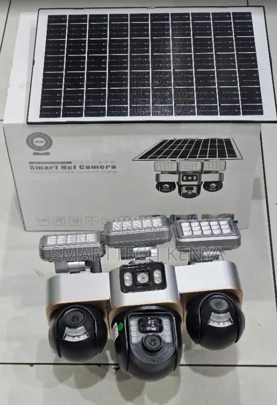 Triple Lens 360° 4G SIM Solar PTZ Security Camera