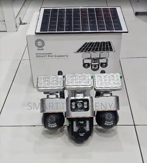 Triple Camera Lens 4G SIM Solar Powered PTZ Surveillance Camera
