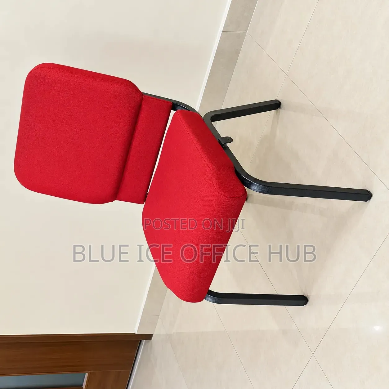 Red Fabric Conference Chair