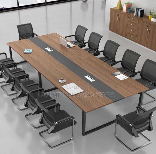Office Table 2.4M Modern Rectangular Office Boardroom Table