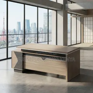 Office Desk; Solid Pure Wood Director's L-Shaped Desk --1800mm