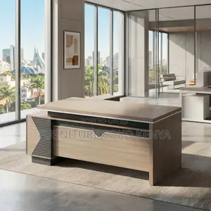 Office Desk; Solid Pure Wood Director's L-Shaped Desk --1800mm