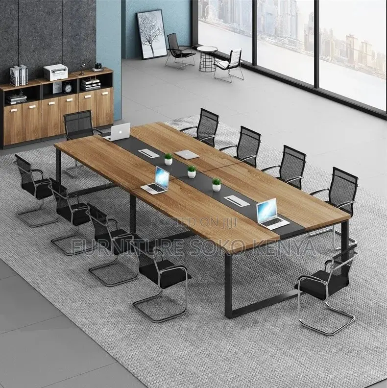 Office Table 2.4M Modern Rectangular Office Boardroom Table