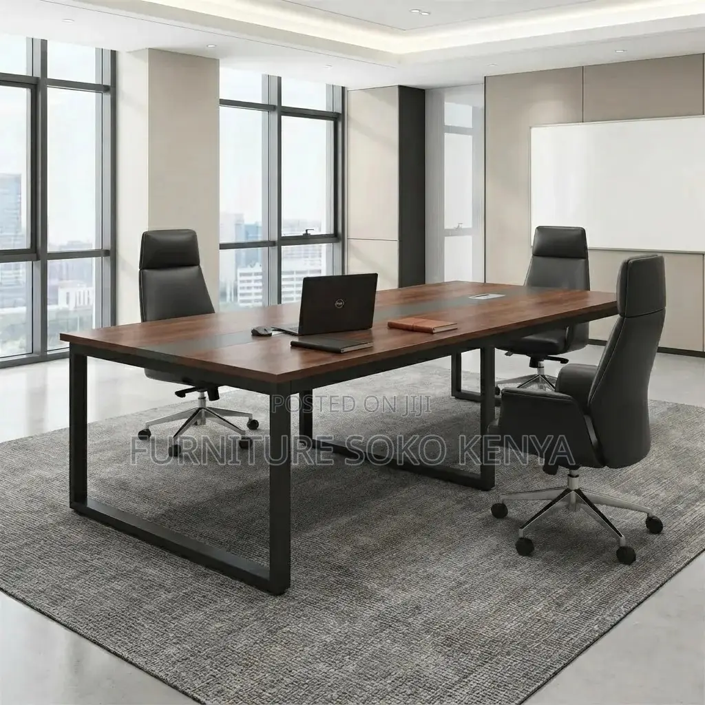 Office Table 2.4M Modern Rectangular Office Boardroom Table