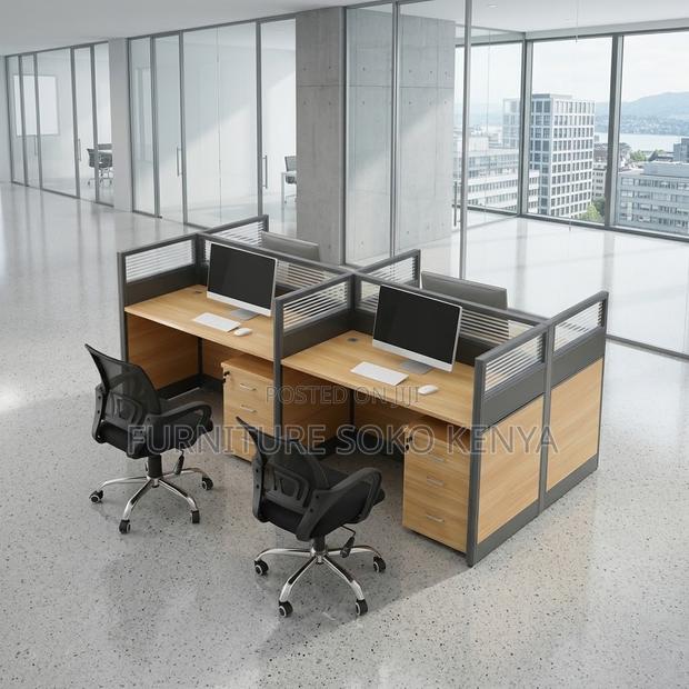 Workstation; 4-Way Cyber/Office Workstation