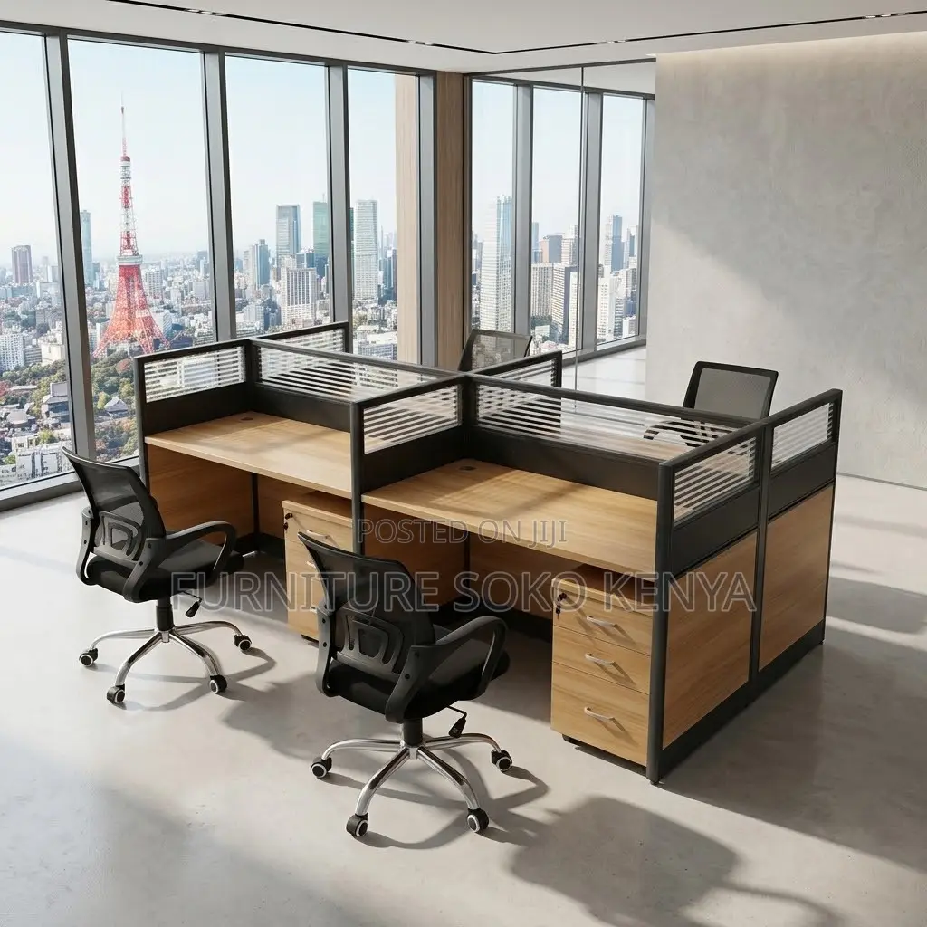 Workstation; 4-Way Cyber/Office Workstation