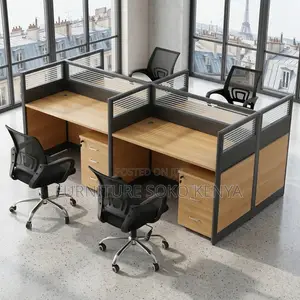 Workstation; 4-Way Cyber/Office Workstation