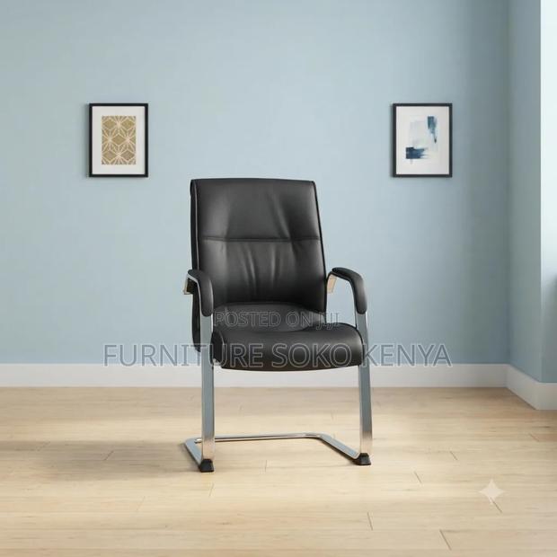 Leather Waiting Chair : Executive Cantilever Office Visitor Chair