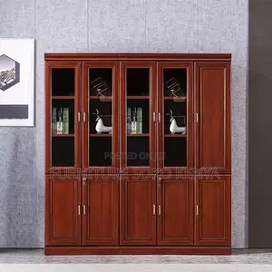 Office Cabinet : Multi-Section Wooden Office Storage Cabinet